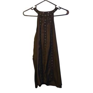 Ramy Brook halter neck rivet tank top